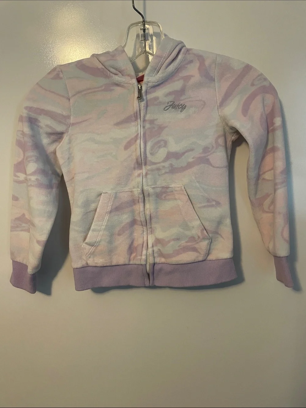 Juicy Couture sweatsuit pink and purple girls size 6